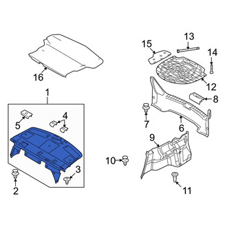 Mazda OE - Rear Package Tray Trim