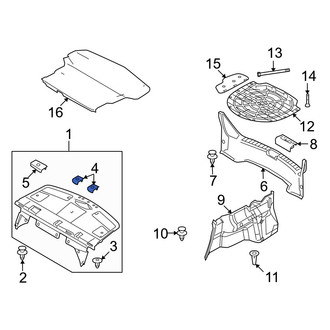 Mazda OE - Center Package Tray Trim Cap