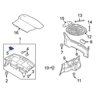 Mazda OE - Outer Package Tray Trim Cap
