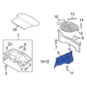 Mazda OE - Rear Left Trunk Trim Panel