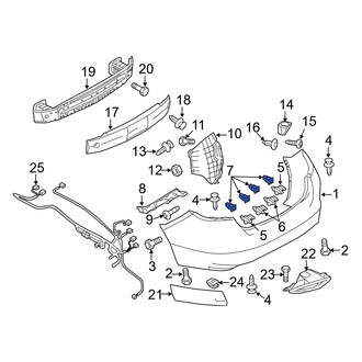 Mazda OE - Rear Bumper Cover Nut