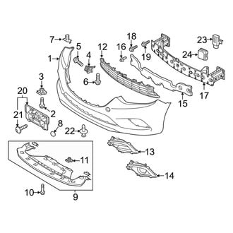 Mazda OE - Front Bumper & Grille - Bumper & Components (W/O LED Lamps)
