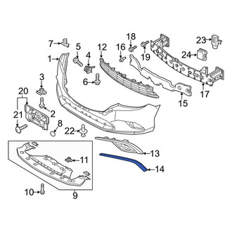 Mazda OE - Front Left Bumper Trim