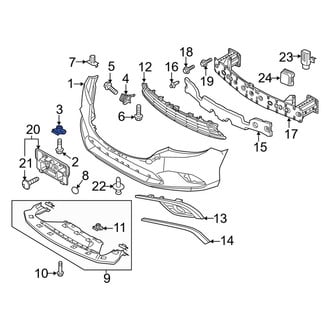 Mazda OE - Front Bumper Cover Nut