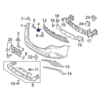 Mazda OE - Left Bumper Cover Bracket