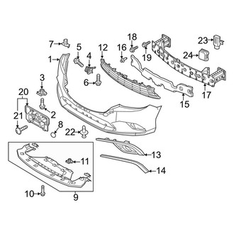 Mazda OE - Front Bumper & Grille - Bumper & Components (With LED Lamps)