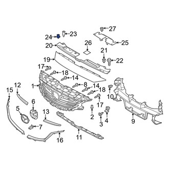 Mazda OE - Radiator Support Access Cover Clip