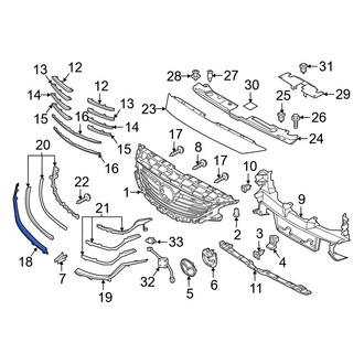 Mazda OE - Front Right Lower Grille Molding