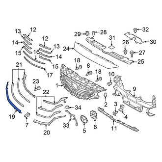 Mazda OE - Front Left Lower Grille Molding