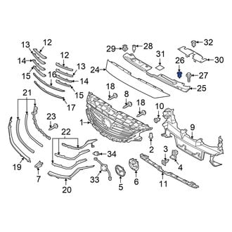 Mazda OE - Radiator Support Access Cover Clip