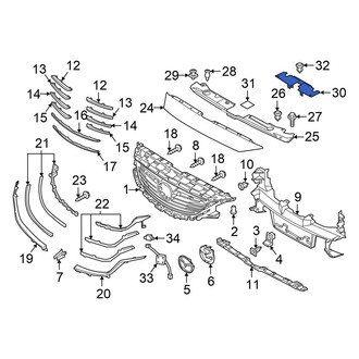 Mazda OE - Front Radiator Support Access Cover