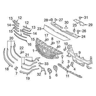 Mazda OE - Front Bumper & Grille - Grille & Components (With LED Lamps)