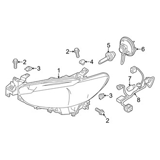 Mazda OE - Front Lamps - Headlamp Components (HID)
