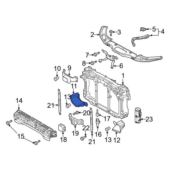 Radiator Support Panel Seal