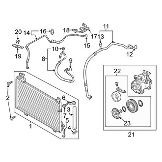 Mazda OE - Air Conditioner & Heater - Condenser, Compressor & Lines