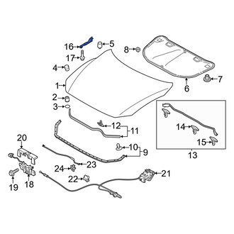 Mazda OE - Front Right Hood Hinge