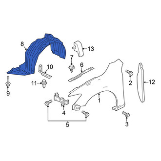 Mazda OE - Front Left Fender Splash Shield