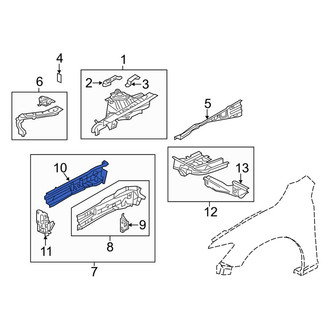 Mazda OE - Front Left Inner Frame Side Member