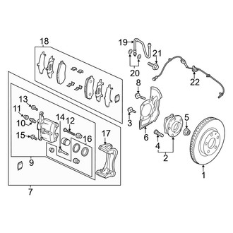 Mazda OE - Front Suspension - Brake Components
