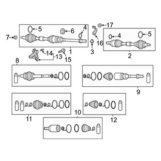 Mazda OE - Front Suspension - Drive Axles