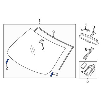 Mazda OE - Upper Windshield Seal