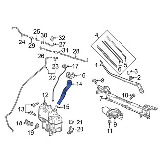 Mazda OE - Front Washer Fluid Reservoir Filler Pipe