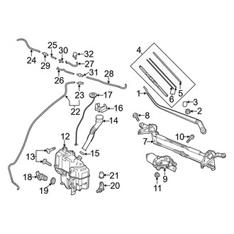 Mazda OE - Windshield - Wiper & Washer Components