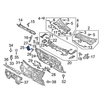 Mazda OE - Front Right Cowl Side Panel