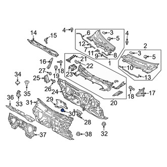 Mazda OE - Floor Pan Splash Shield Nut