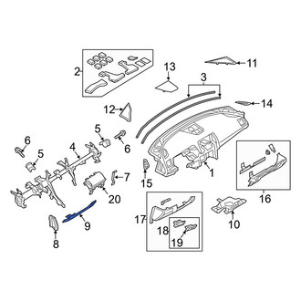 Mazda OE - Instrument Panel Knee Bolster