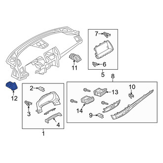 Mazda OE - Left Outer Dashboard Air Vent