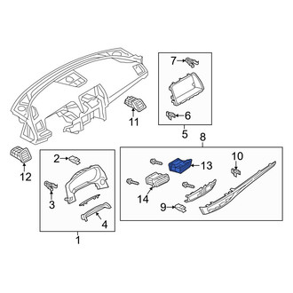 Mazda OE - Right Inner Dashboard Air Vent