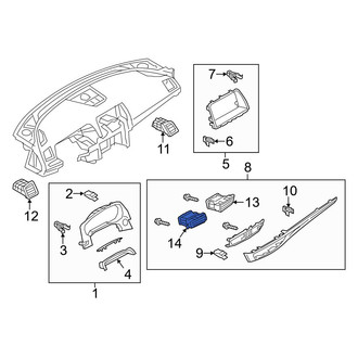 Mazda OE - Left Inner Dashboard Air Vent