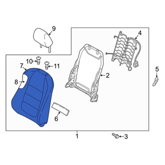 Mazda OE - Front Left Seat Back Cushion Cover