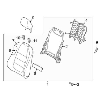 Mazda OE - Seats & Tracks - Driver Seat Components (Seat Back)