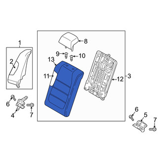 Mazda OE - Rear Right Seat Back Cushion Cover