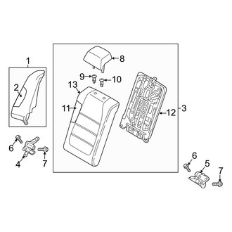 Mazda OE - Seats & Tracks - Rear Seat Components (40% Side, Seat Back)