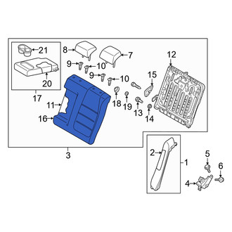 Mazda OE - Rear Right Seat Back Cushion Cover