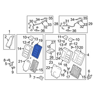 Mazda OE - Rear Right Seat Back Cushion Cover