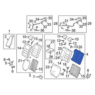 Mazda OE - Rear Left Seat Back Cushion Cover