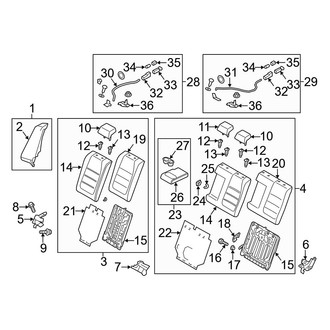 Mazda OE - Seats & Tracks - Rear Seat Components (Seat Back)