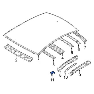Mazda OE - Left Roof Side Rail Reinforcement Bracket