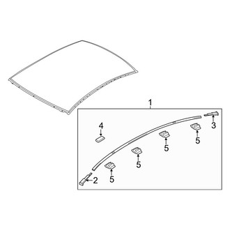 Mazda OE - Roof - Exterior Trim (W/O Sunroof)