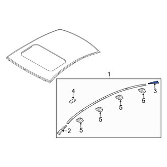 Mazda OE - Rear Left Roof Molding Cap