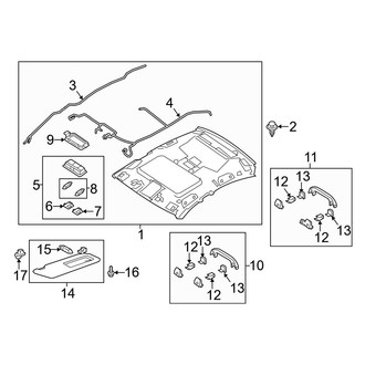 Mazda OE - Roof - Interior Trim (With Sunroof)