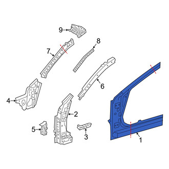 Mazda OE - Right Outer Body A-Pillar