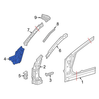Mazda OE - Left Lower Inner Body A-Pillar