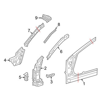 Mazda OE - Pillars, Rocker & Floor - Hinge Pillar