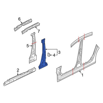 Mazda OE - Left Body B-Pillar Reinforcement