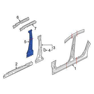 Mazda OE - Left Inner Body B-Pillar